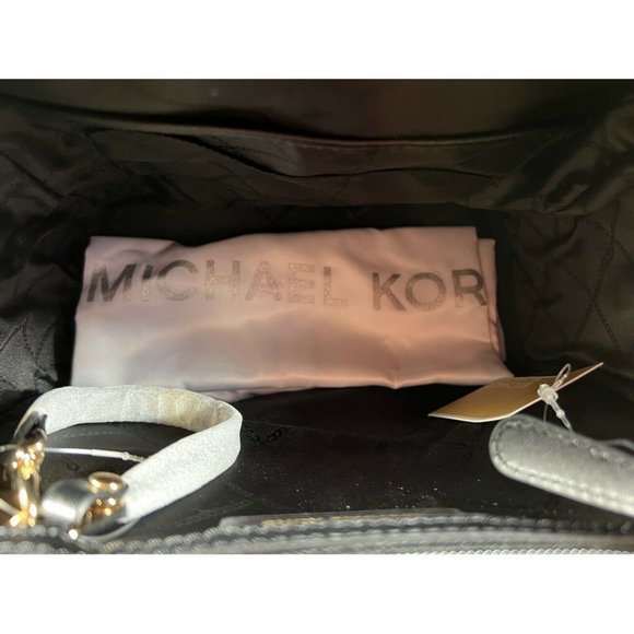 Michael Kors Rhea Zip Medium Leather MK Signature Backpack School Bag